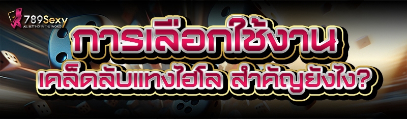 การเลือกใช้งาน เคล็ดลับแทงไฮโล สำคัญยังไง?